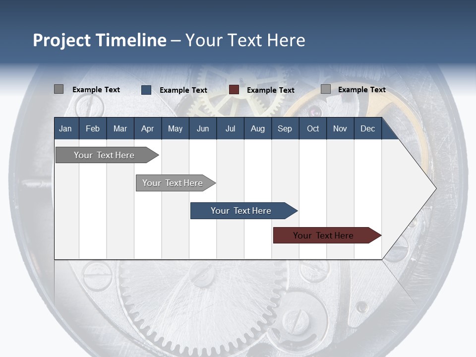 Adjusting Small Gear Drive PowerPoint Template