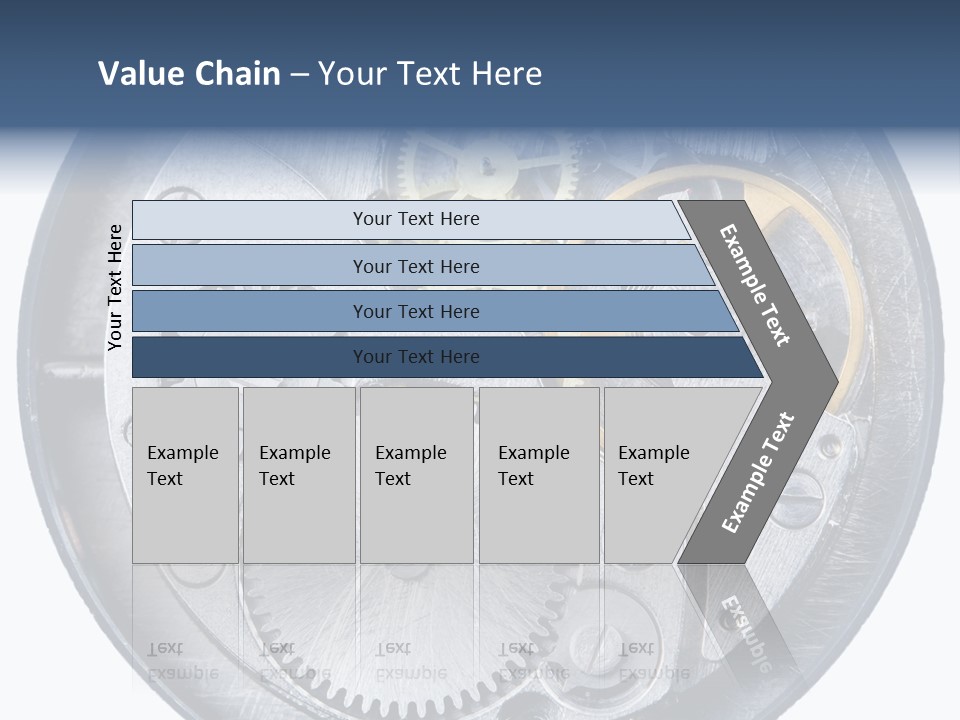Adjusting Small Gear Drive PowerPoint Template