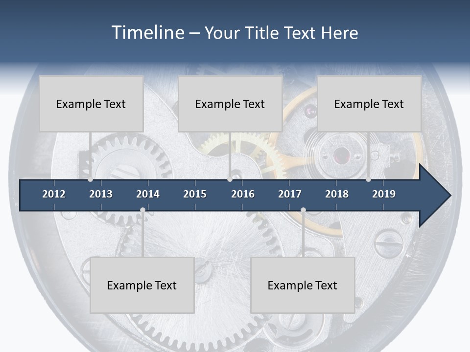 Adjusting Small Gear Drive PowerPoint Template
