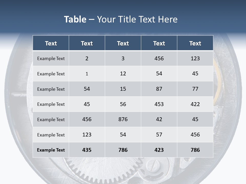 Adjusting Small Gear Drive PowerPoint Template