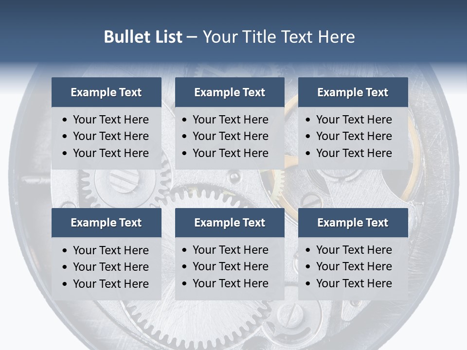 Adjusting Small Gear Drive PowerPoint Template