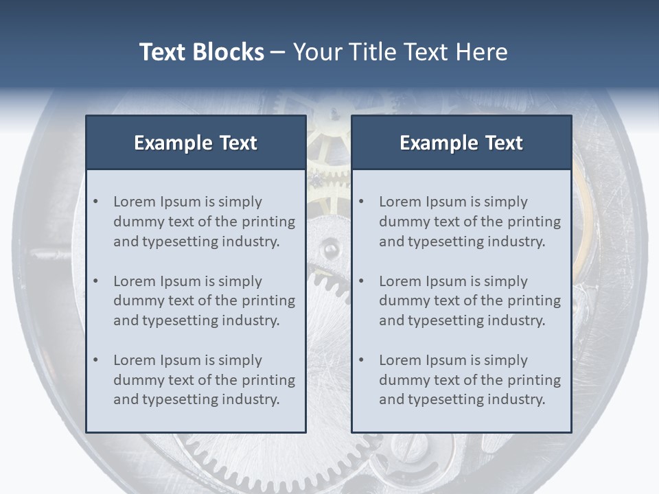 Adjusting Small Gear Drive PowerPoint Template