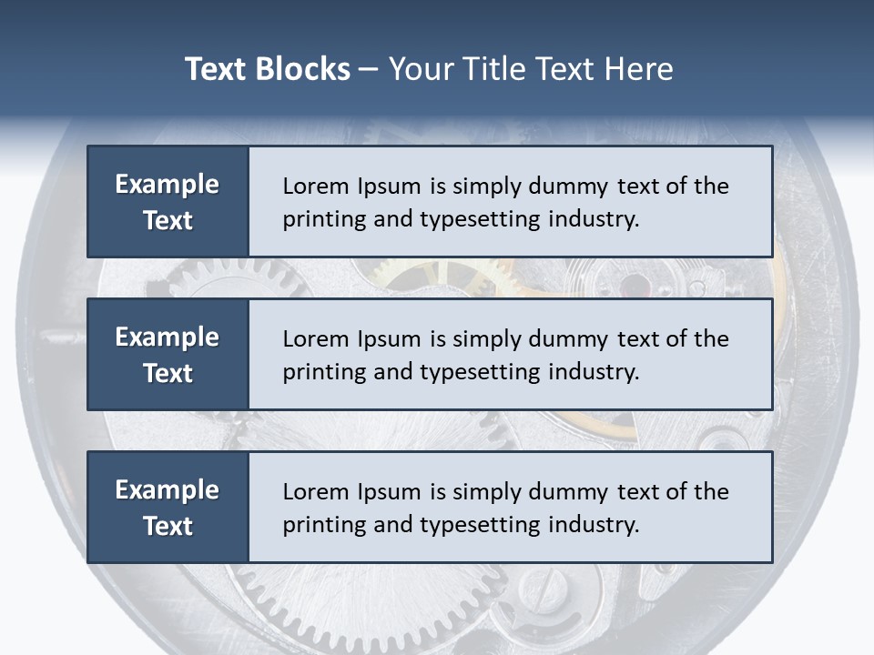 Adjusting Small Gear Drive PowerPoint Template