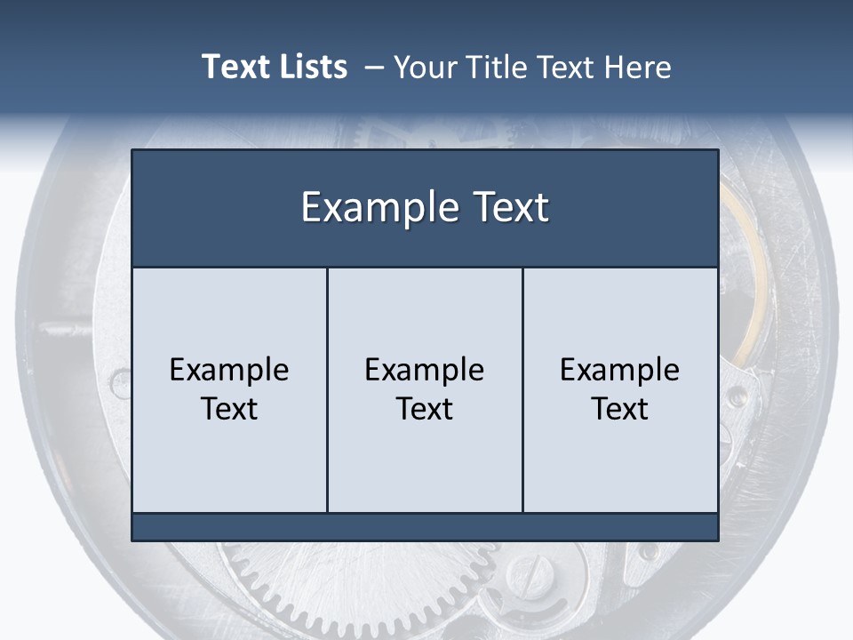Adjusting Small Gear Drive PowerPoint Template
