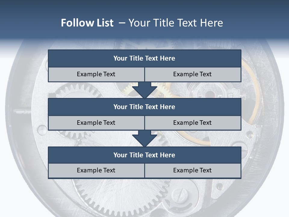 Adjusting Small Gear Drive PowerPoint Template