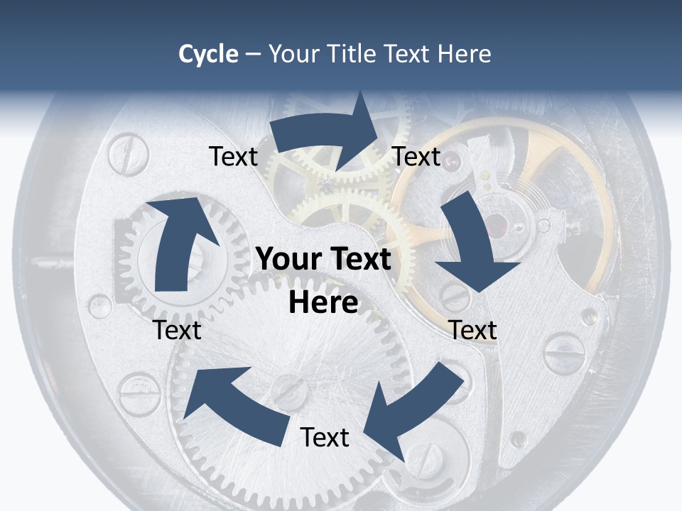 Adjusting Small Gear Drive PowerPoint Template