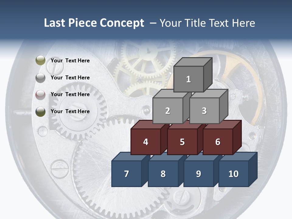 Adjusting Small Gear Drive PowerPoint Template