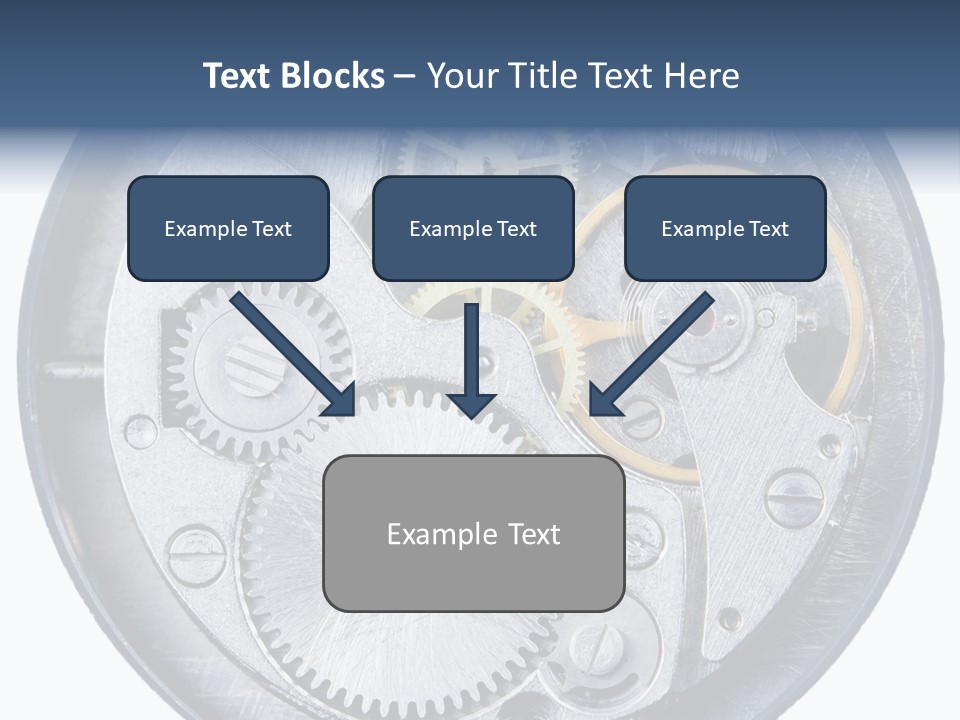 Adjusting Small Gear Drive PowerPoint Template