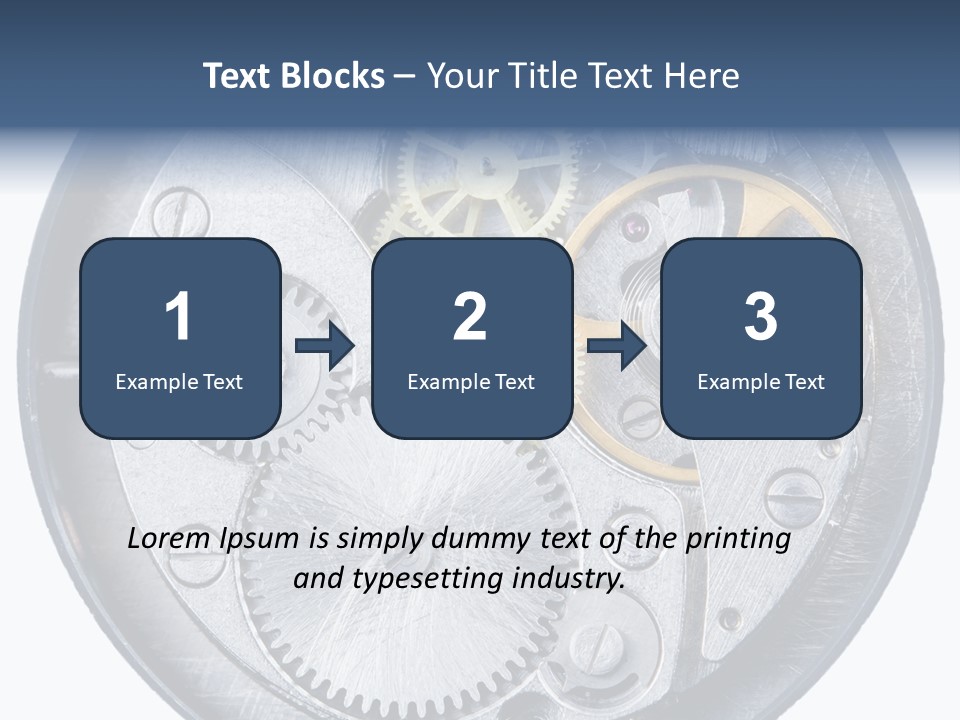 Adjusting Small Gear Drive PowerPoint Template
