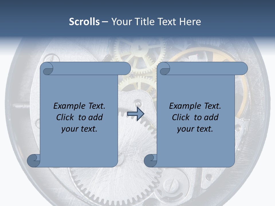 Adjusting Small Gear Drive PowerPoint Template