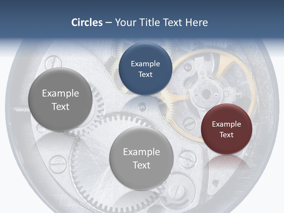 Adjusting Small Gear Drive PowerPoint Template
