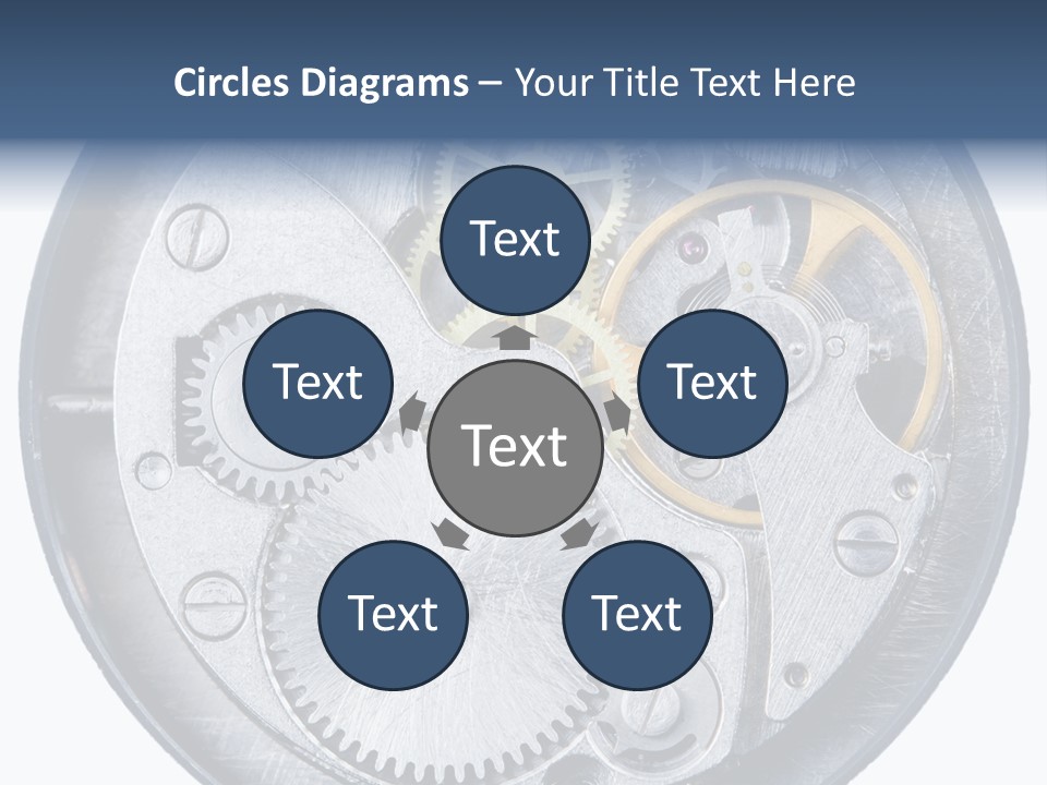 Adjusting Small Gear Drive PowerPoint Template