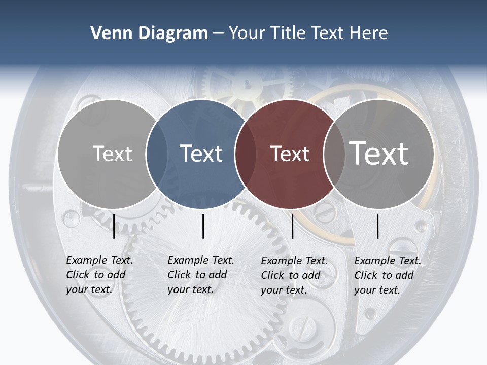 Adjusting Small Gear Drive PowerPoint Template