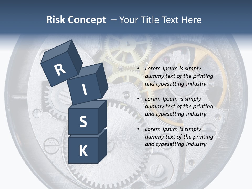 Adjusting Small Gear Drive PowerPoint Template