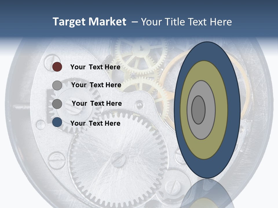 Adjusting Small Gear Drive PowerPoint Template