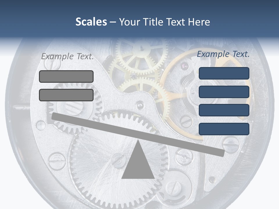 Adjusting Small Gear Drive PowerPoint Template