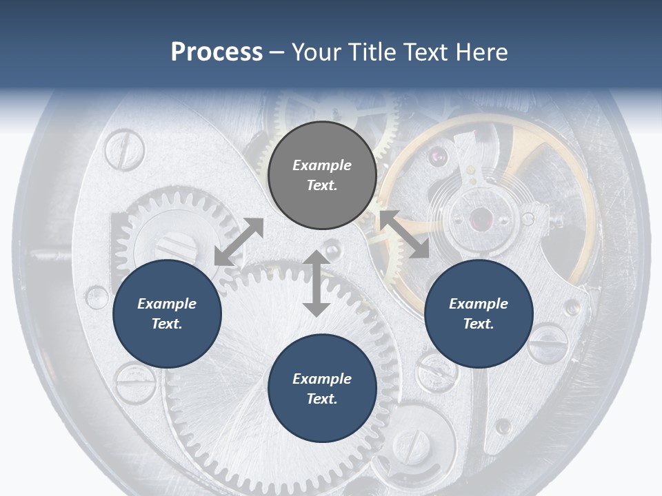 Adjusting Small Gear Drive PowerPoint Template