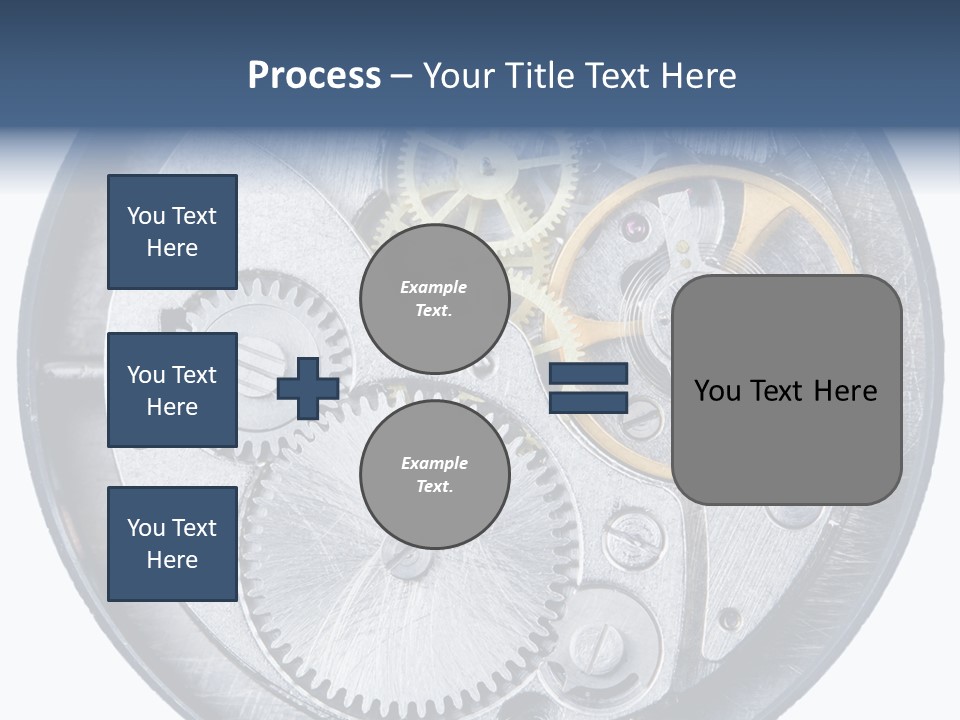 Adjusting Small Gear Drive PowerPoint Template