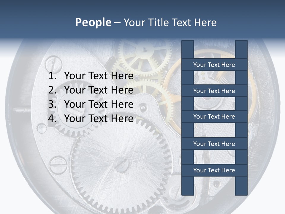 Adjusting Small Gear Drive PowerPoint Template
