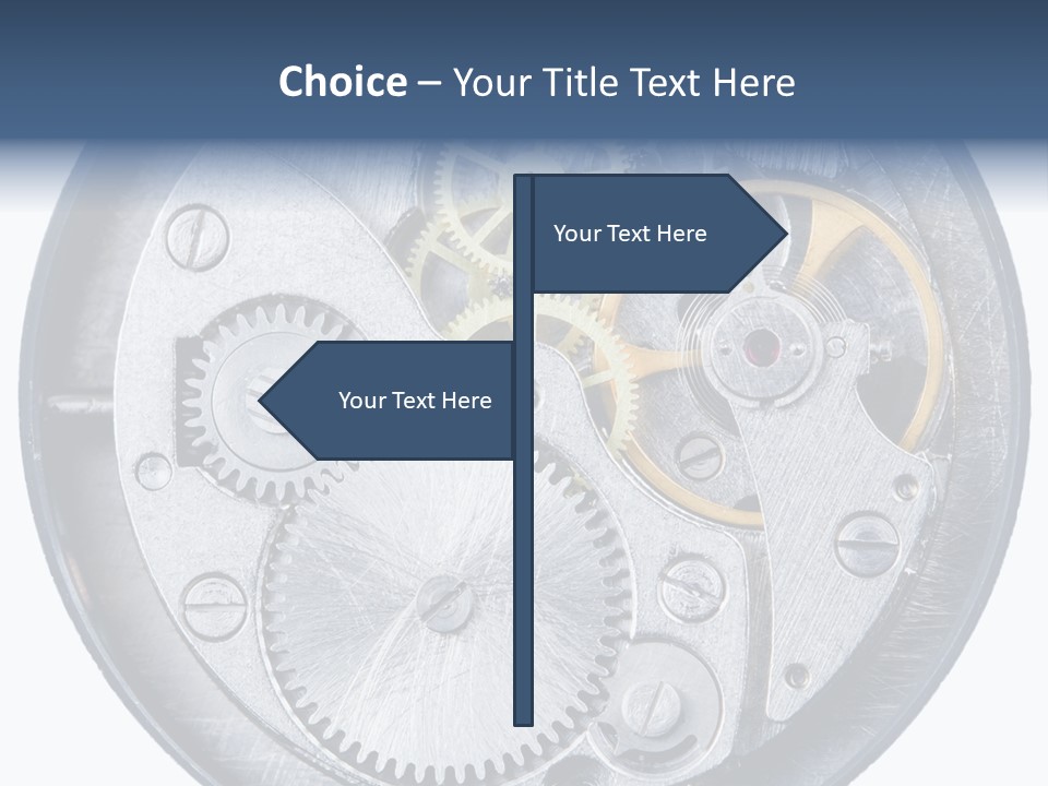 Adjusting Small Gear Drive PowerPoint Template