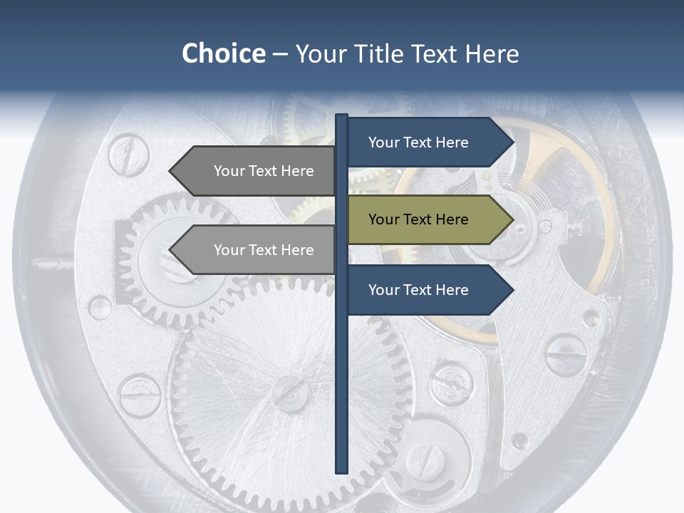 Adjusting Small Gear Drive PowerPoint Template