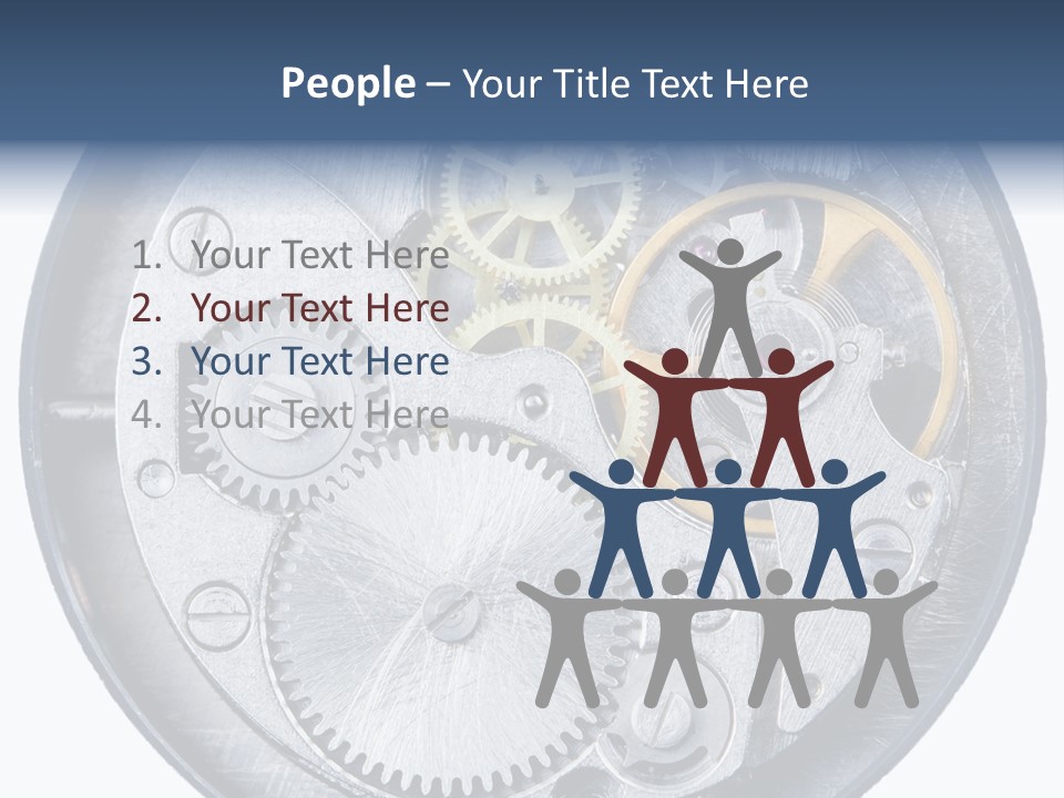 Adjusting Small Gear Drive PowerPoint Template