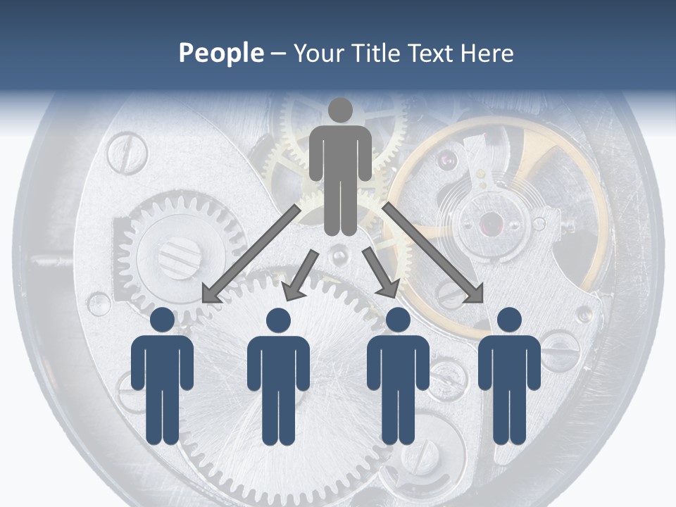 Adjusting Small Gear Drive PowerPoint Template