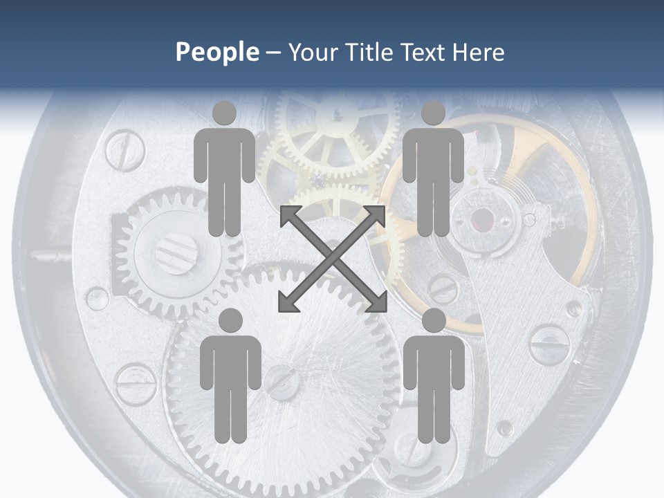 Adjusting Small Gear Drive PowerPoint Template