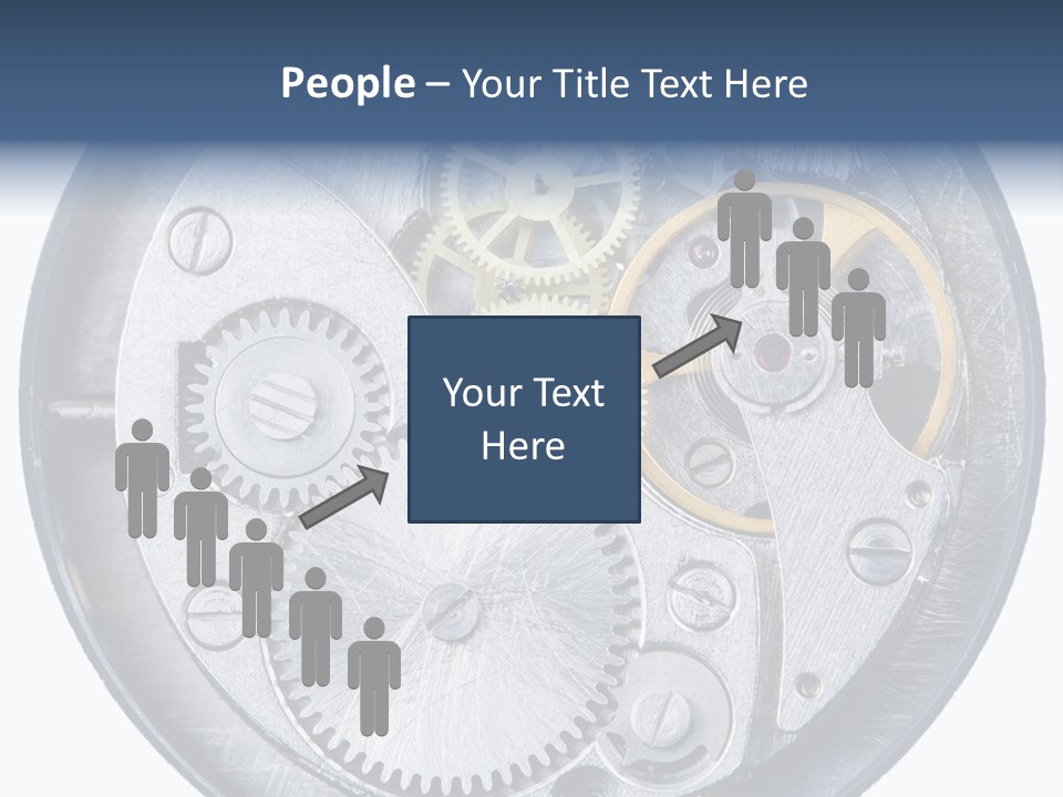 Adjusting Small Gear Drive PowerPoint Template