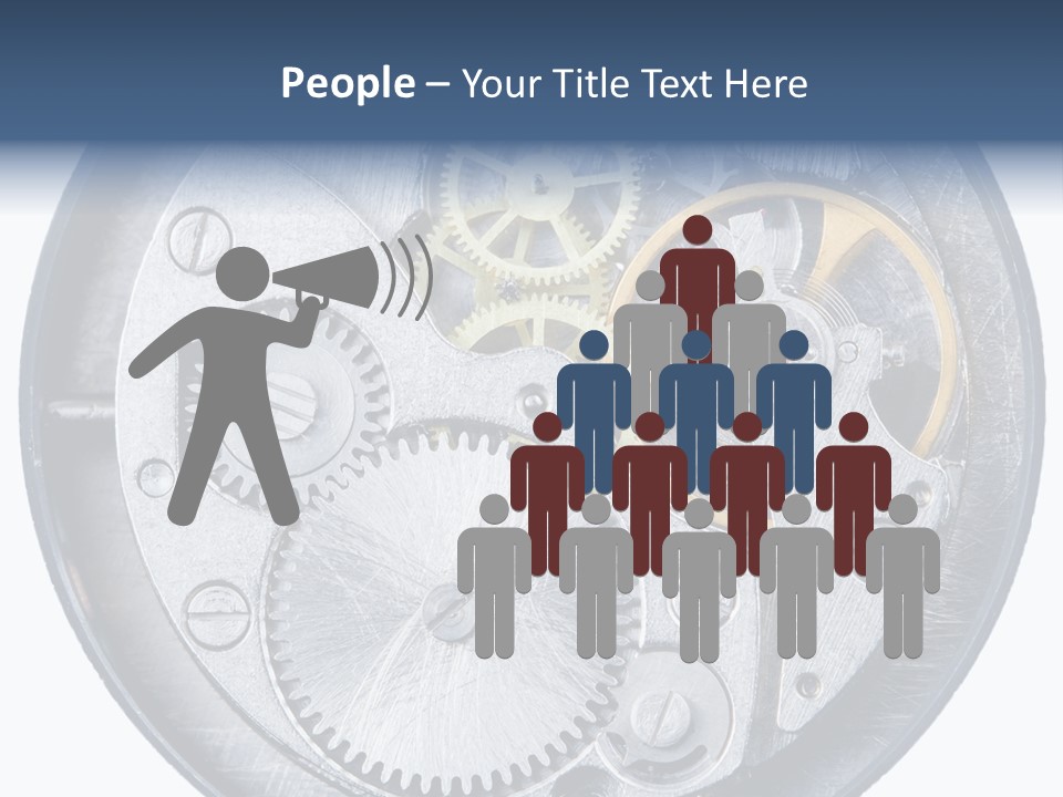 Adjusting Small Gear Drive PowerPoint Template