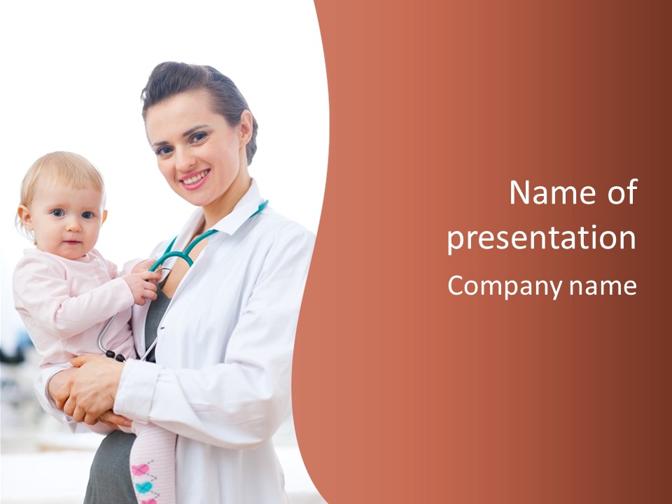 Doctor Stethoscope Smiling PowerPoint Template