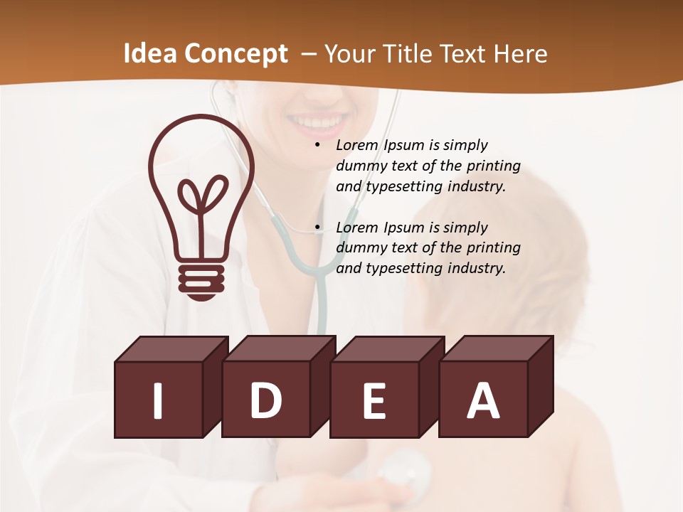 Kid Childcare Isolated PowerPoint Template