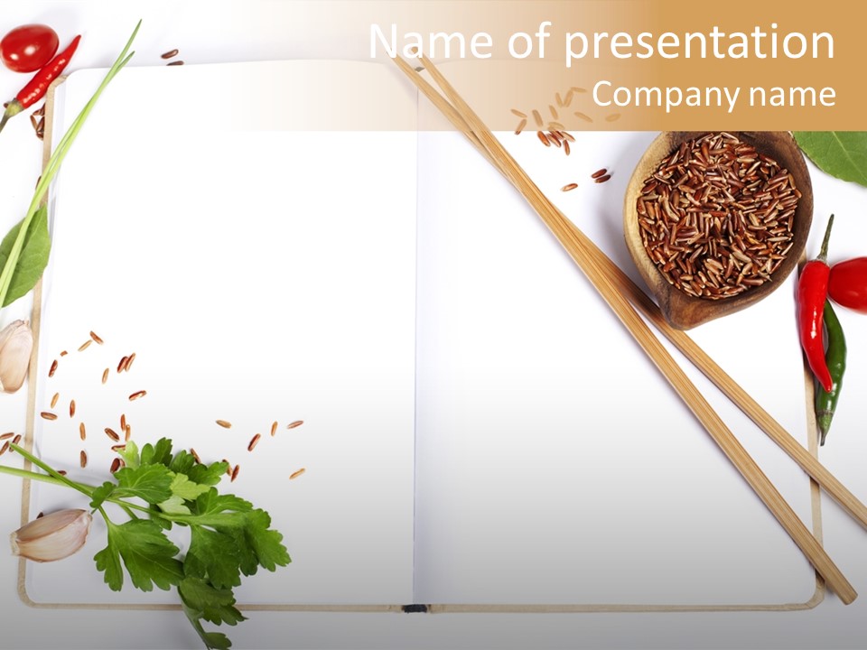 Tableware Ingredient White PowerPoint Template