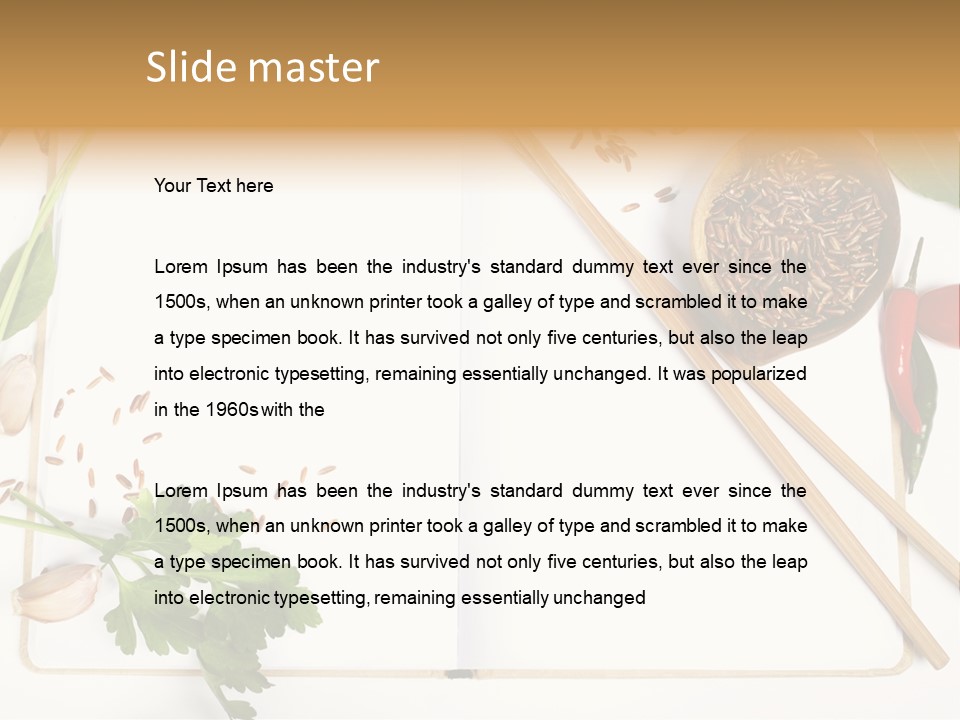 Tableware Ingredient White PowerPoint Template