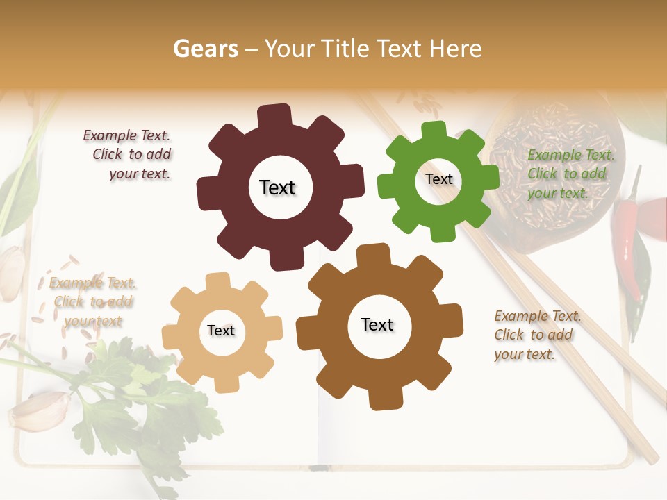 Tableware Ingredient White PowerPoint Template