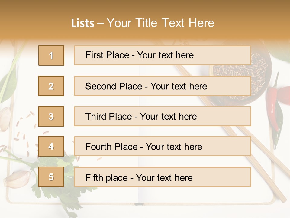 Tableware Ingredient White PowerPoint Template