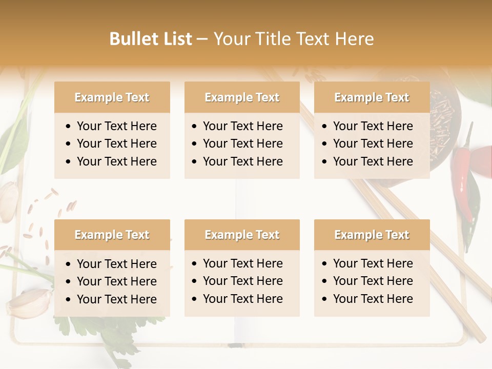 Tableware Ingredient White PowerPoint Template
