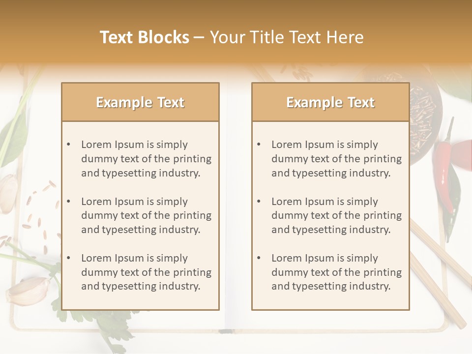 Tableware Ingredient White PowerPoint Template