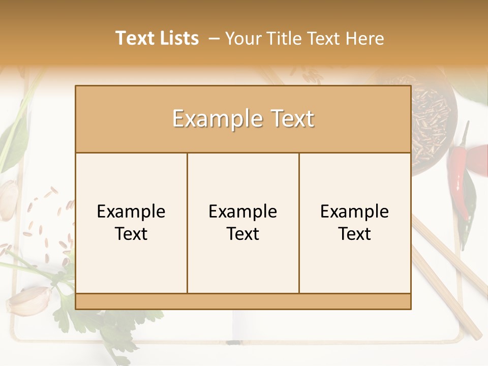 Tableware Ingredient White PowerPoint Template