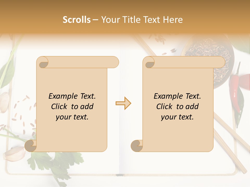 Tableware Ingredient White PowerPoint Template