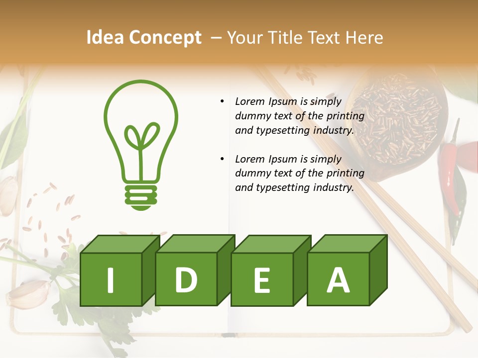 Tableware Ingredient White PowerPoint Template