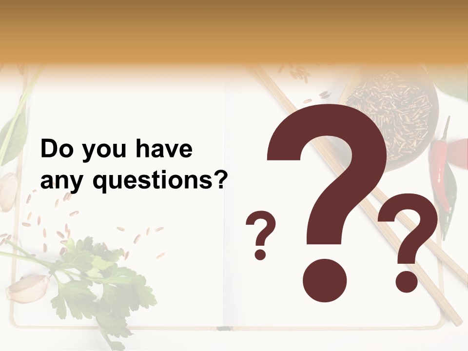 Tableware Ingredient White PowerPoint Template