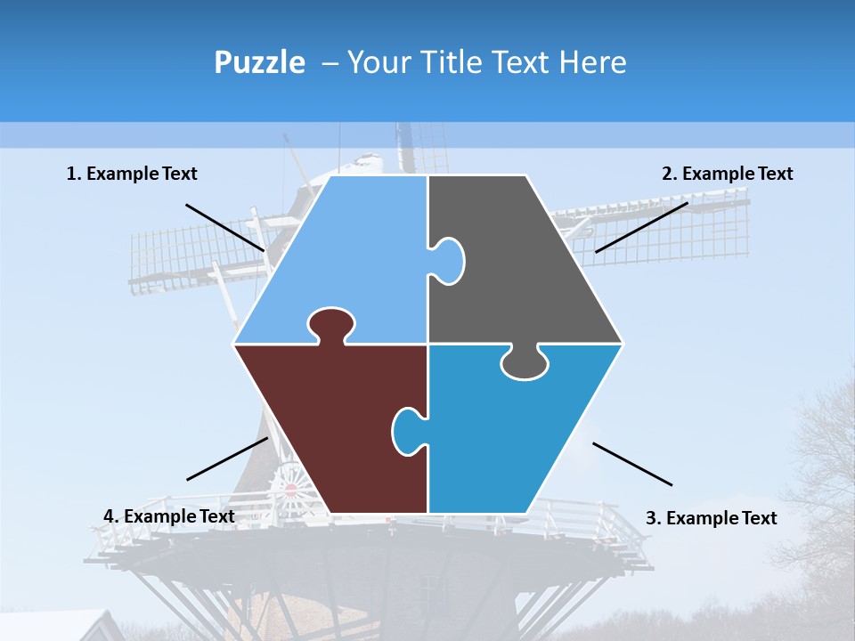 Netherlands Mill Sky PowerPoint Template