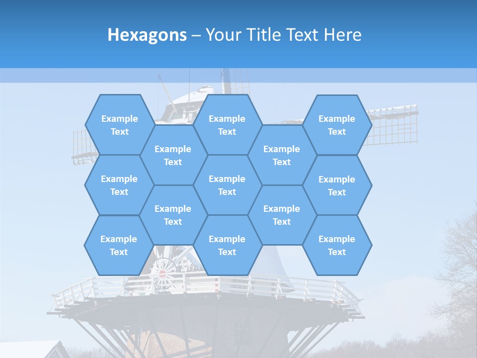 Netherlands Mill Sky PowerPoint Template