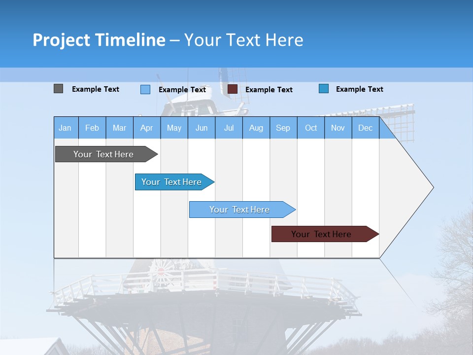 Netherlands Mill Sky PowerPoint Template