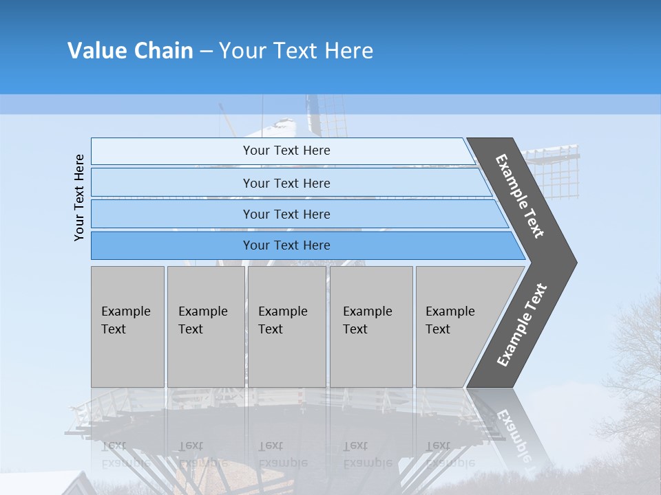 Netherlands Mill Sky PowerPoint Template