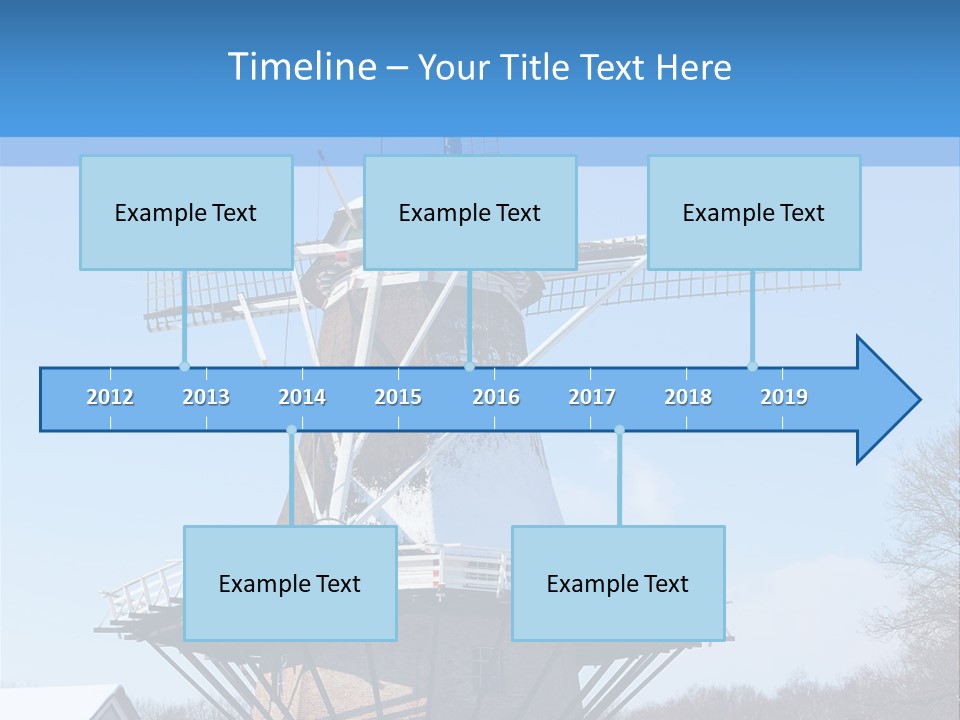 Netherlands Mill Sky PowerPoint Template