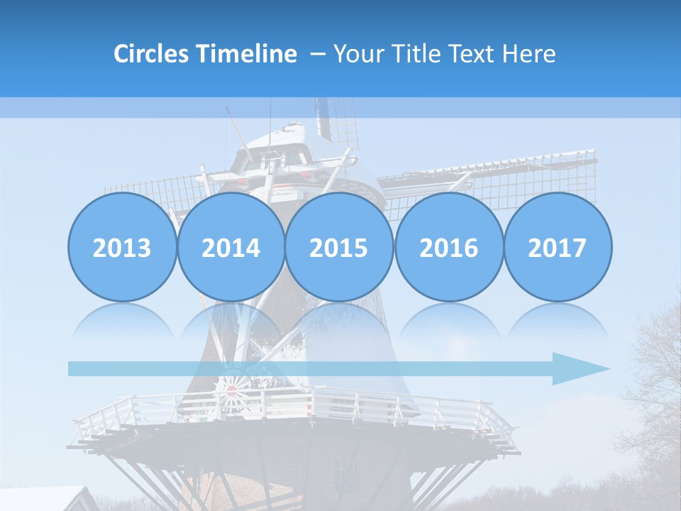 Netherlands Mill Sky PowerPoint Template