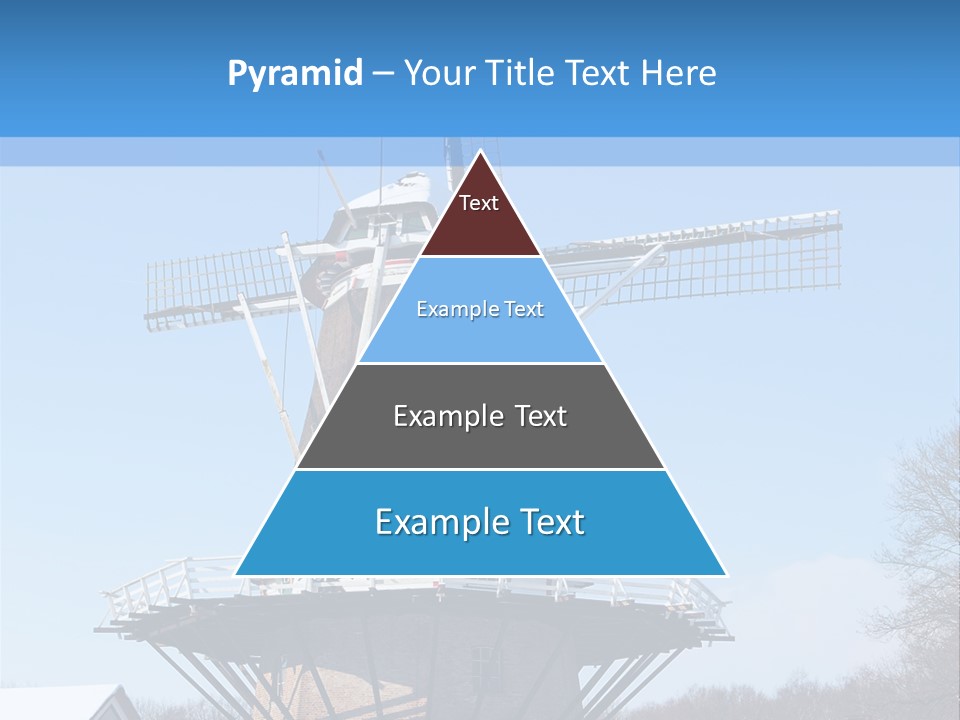 Netherlands Mill Sky PowerPoint Template