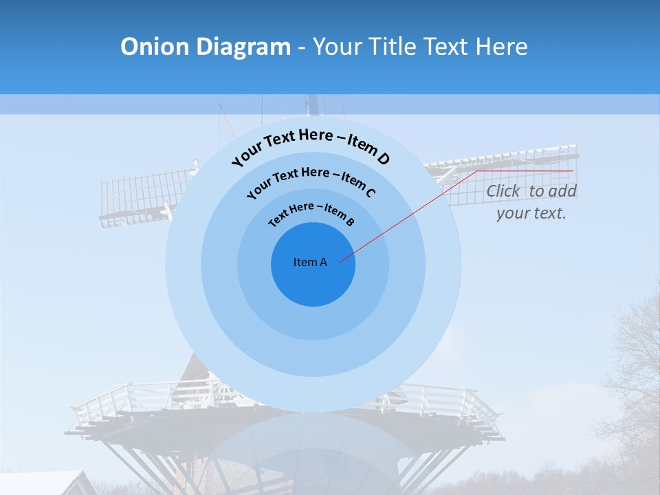 Netherlands Mill Sky PowerPoint Template